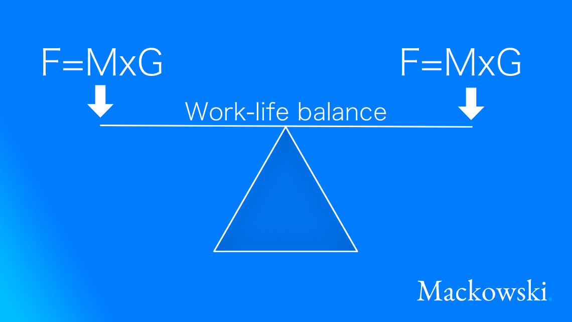 Work-life balance forklaret via ligevægtsprincipperne i statik Leder Nikolaj Mackowski