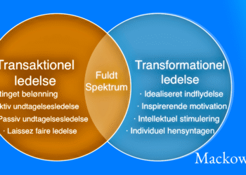 transaktionel vs. transformationsledelse test infografik (C) 2026 LNM