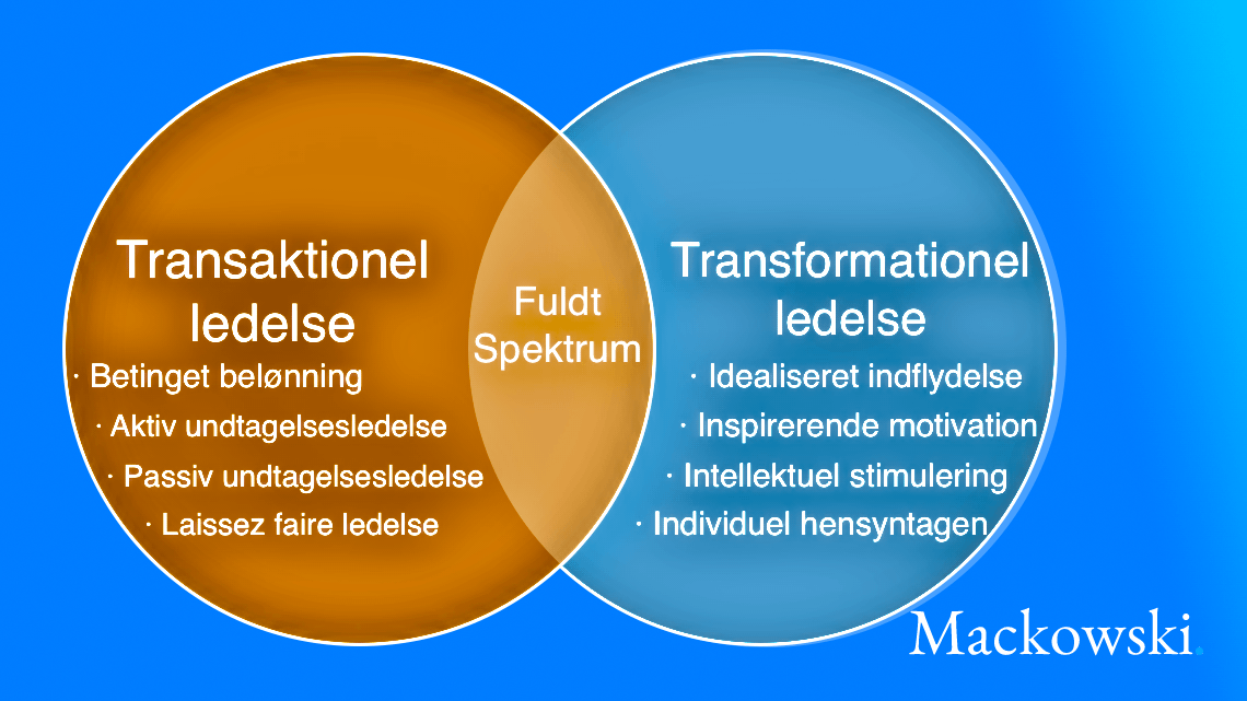 transaktionel vs. transformationsledelse test infografik (C) 2026 LNM