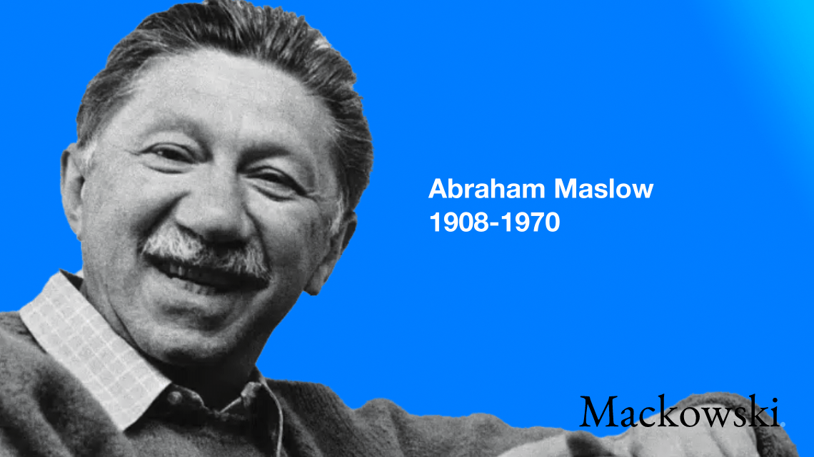 Afslappet billede af Abraham Maslow af Leder Nikolaj Mackowski