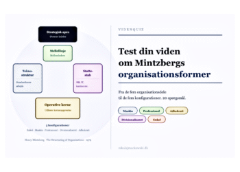 Henry Mintzberg online test infografik på dansk.