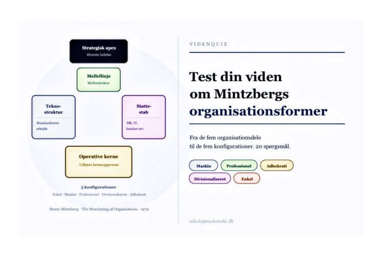 Henry Mintzberg online test infografik på dansk.
