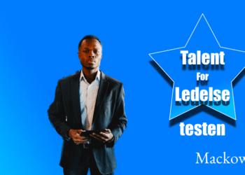 Talent for ledelse testen lovende ung mand i forgrunden
