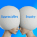 Appreciative Inquiry her 2 kvinder med æggeskaller på hovedet illustration V2.1