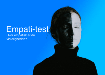 Empati-test online kvinde malet sort og hvid ansigtet som synonym med og uden empati