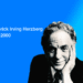 Frederick Herzberg (Frederick Irving Herzberg) på blå baggrund