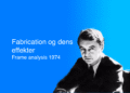 Goffman om fabrication her Goffman selv på blå baggrund