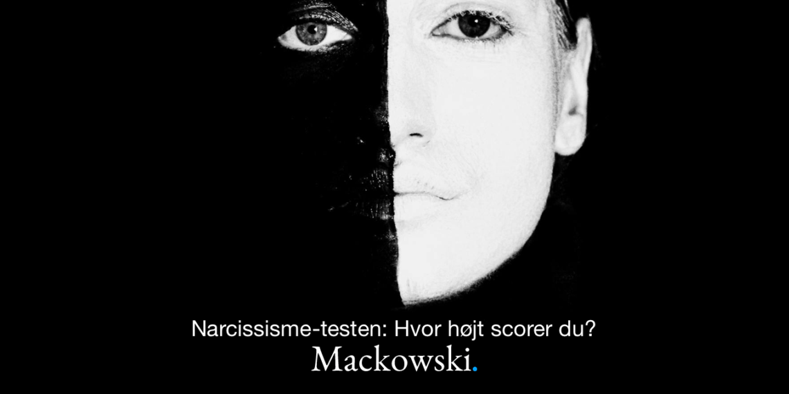 Narcissisme test sort og hvidt kvindeansigt V2.1