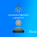 Neurodivergent superpower infografik men silhuet atom-tegn og placeholder for menneske 1140x641px