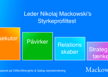Leder Nikolaj Mackowski's styrkeprofil test infografik på dansk