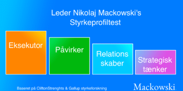 Leder Nikolaj Mackowski's styrkeprofil test infografik på dansk