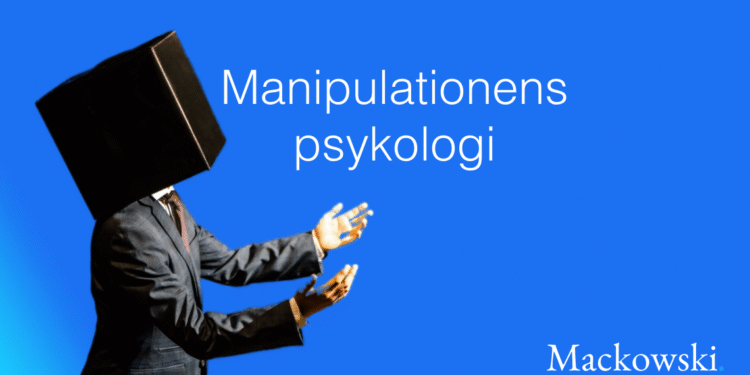 Manipulationens psykologi mand har sort kasse på hovedet bliver manipuleret