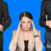 Stress test situationsbestemt kvindelig leder ser stresset ud